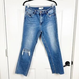 Vervet by Flying Monkey distressed raw hem crop jeans Size 30